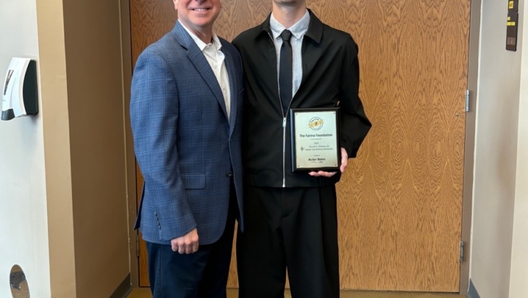 Ryder Boles awarded the 2025 Frank J. Farina Award for Musical Excellence